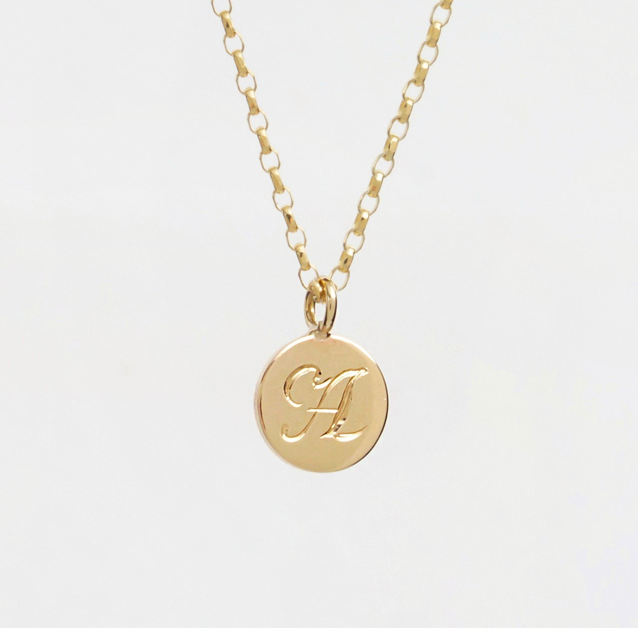 The Medium Initial Coin Necklace