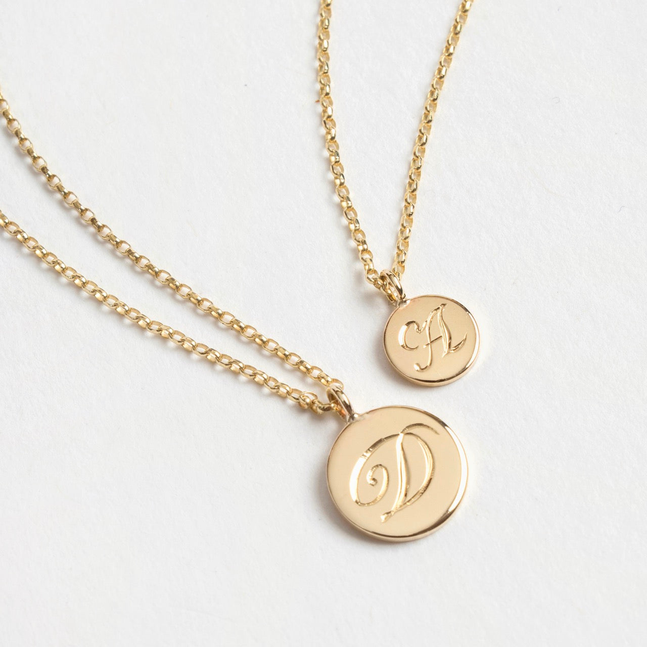 The Small Initial Coin Necklace