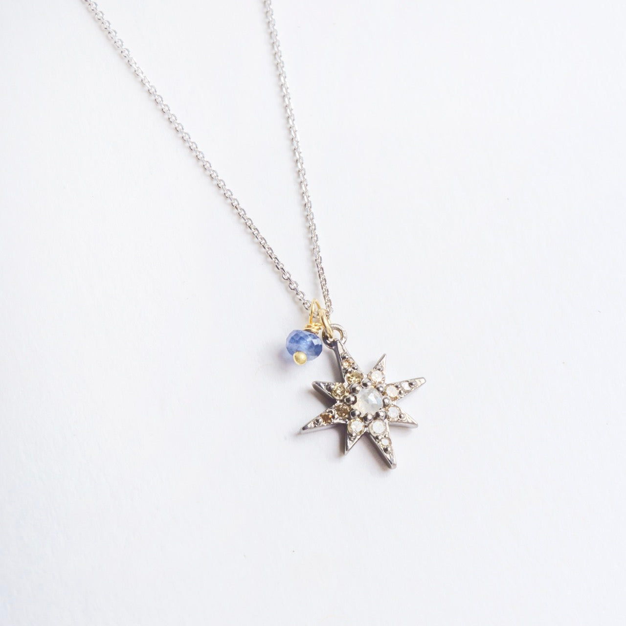 Southern Star Necklace with Blue Sapphire Detail