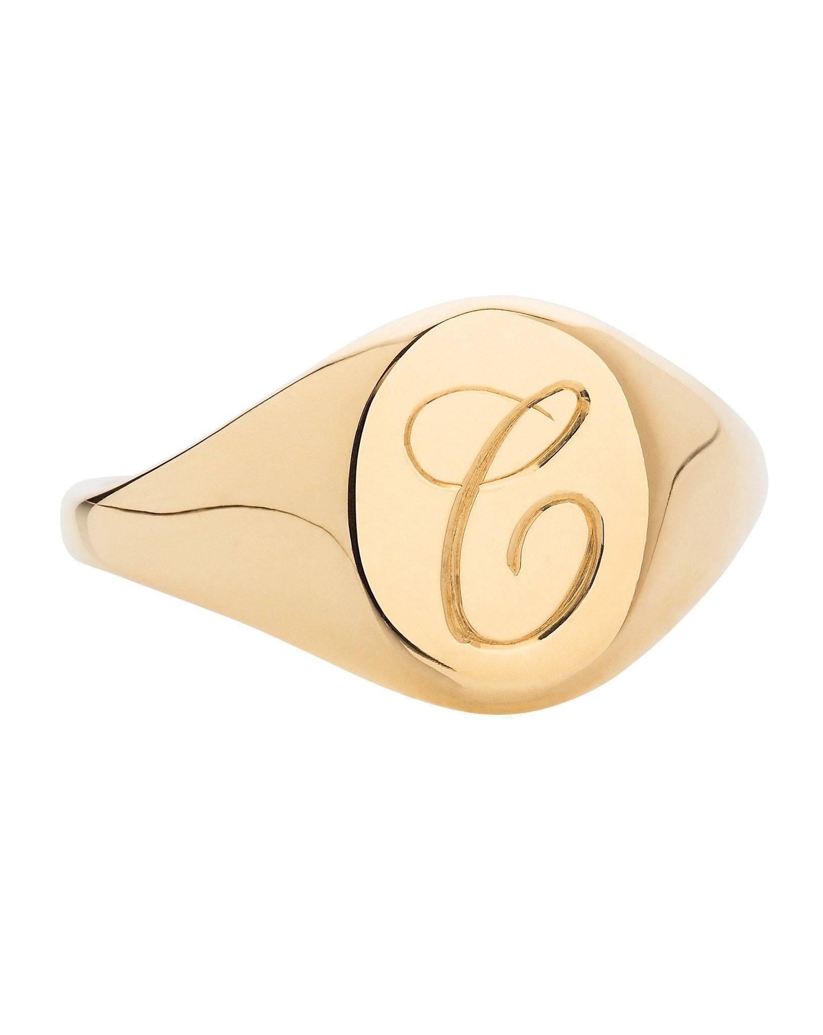 Silver Family Crest Engraved Signet Ring By Badger & Brown