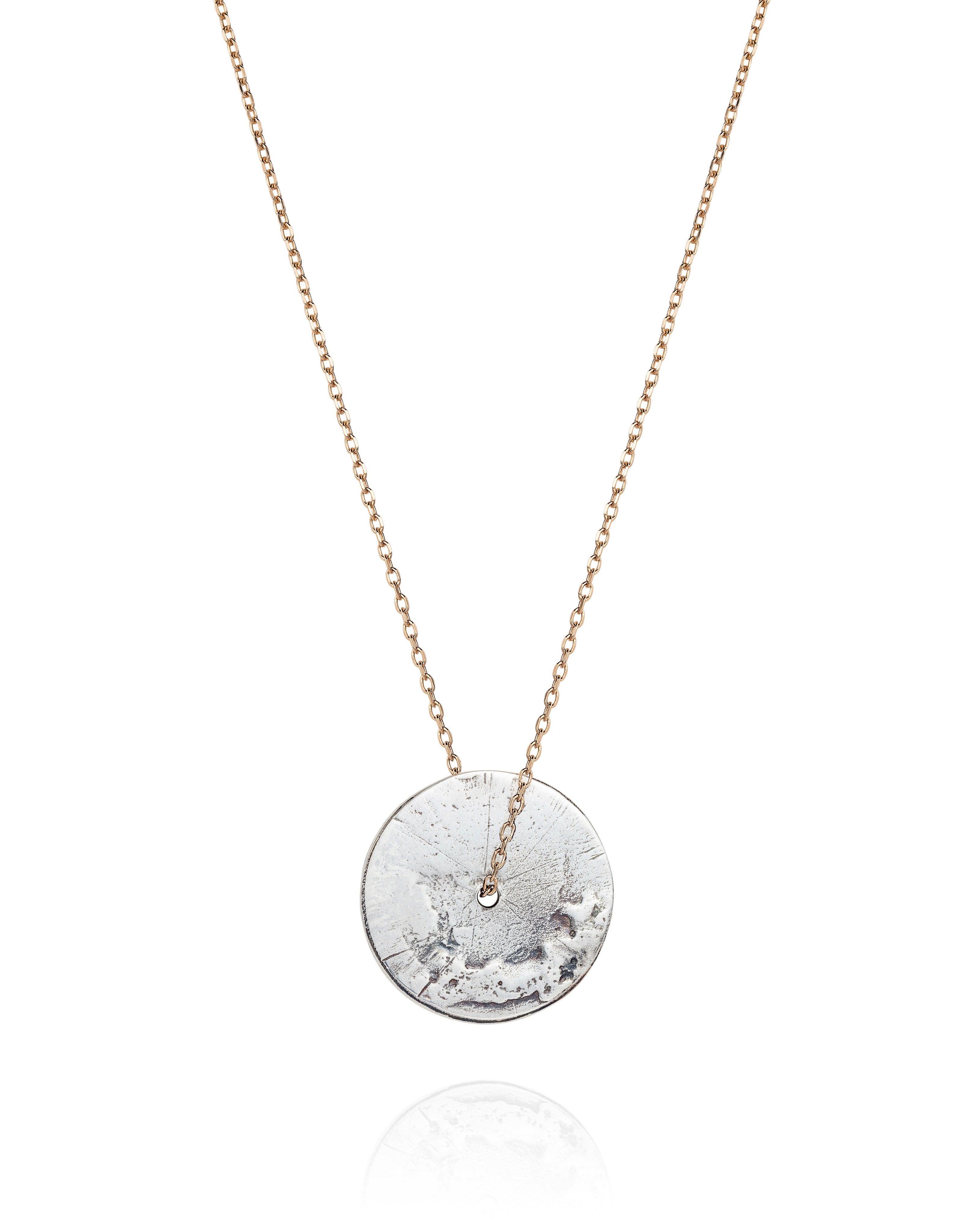 Zodiac Wheel Coin Necklace - Laura Lee - Sterling Silver 