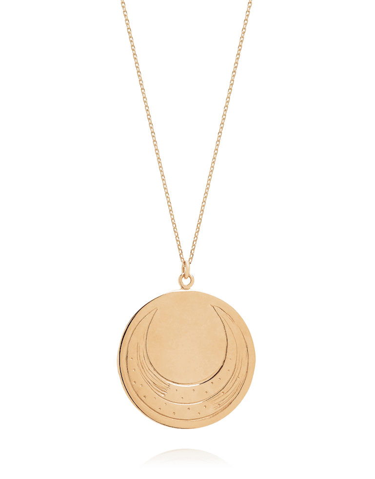  Gold Luna Coin Necklace - Laura Lee Jewellery - 9ct Gold Yellow Gold with a 9ct Yellow chain