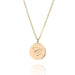 The Medium Initial Coin Necklace - Laura Lee Jewellery - 1 - 9ct Yellow Gold 